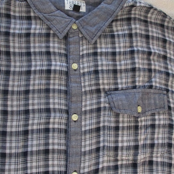 Men Shirt Threads and Heirs XL White Long Sleeve 1 - Picture 3 of 4